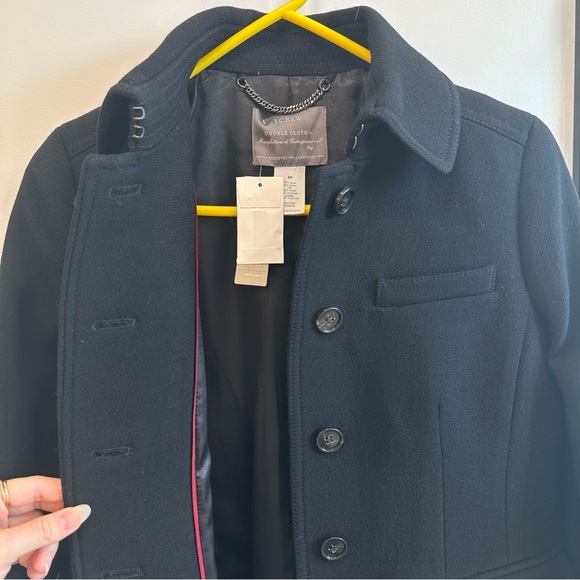J. Crew Jackets & Blazers - NWT J Crew Women’s Black Italian Wool Double Cloth Thinsulate Coat 6P